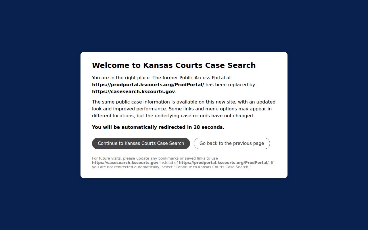 Kansas court portal for Osage County release records